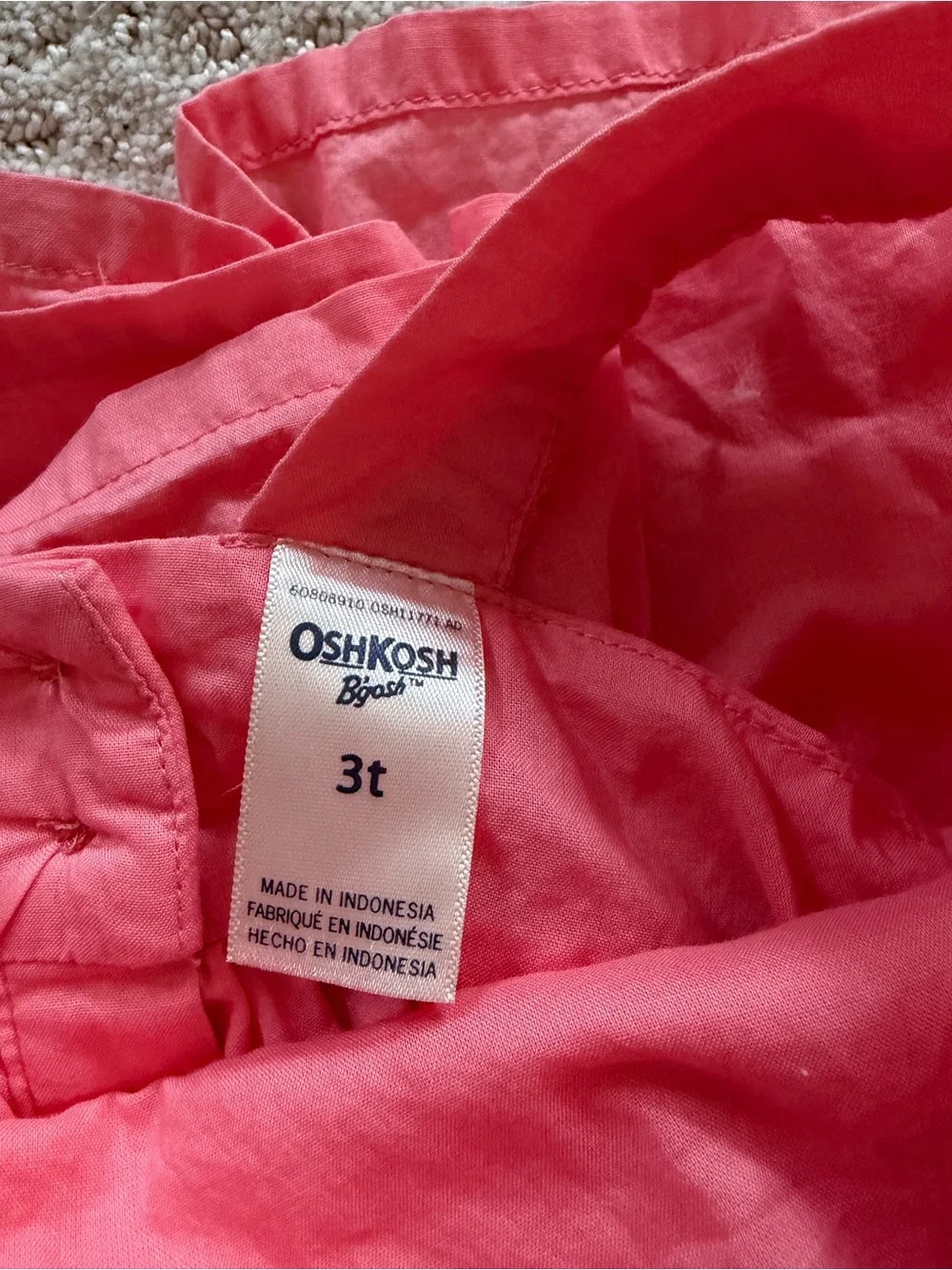 OshKosh B'gosh Coral Pink Sundress with Lace-Trim Straps